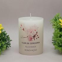 Vela Aromática Atrativa Artesanal - Aroma Flor de Cerejeira