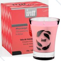 Vela Aromática Beijável Massagem Corporal Morango Intt 40g