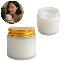 Vela Aromática Castiçal Suporte De Vidro C/ Tampa