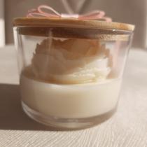 Vela Aromática com Flor Flower Candle Perfumada Presente