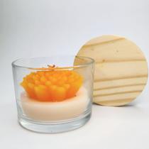 Vela Aromática Com Flor No Copo Artesanal Decorativa Unidade / Com 4uni / 6uni