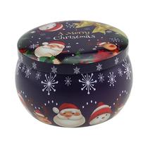 Vela Aromática De Natal Portátil Em Lata, Cera De Soja Vegetal, Caixa De Presente Vela Aromática De Natal Portátil Em Lata, Cera De Soja Vegetal, Caixa De Presente