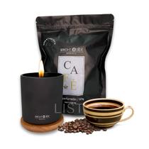 Vela Aromatica Decorativa Aromaterapia Fragancia Café Cera Vegetal 180 Gramas