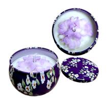 Vela Aromática Ecológica Perfumada Lata Decorativa Flor