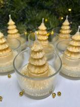 Vela Aromática Feliz Natal com Brilho Presente Lembrancinha