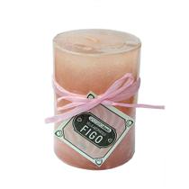 Vela aromática figo cor rosa decorativa 290g