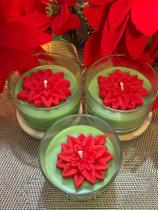 Vela Aromática Flor de Natal - 100g - Cera Vegetal e Fragrância Sofisticada