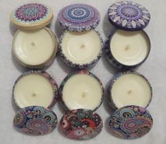 Vela Aromática lata mandala, 130g. Bambu Vela Aromática lata mandala, 130g. Bambu