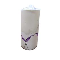 Vela Aromática Lavanda Concreto Decorativa - Pintura a mão