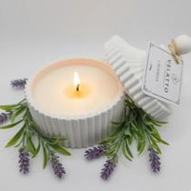 Vela Aromática Lavanda Pote Cerâmica Decoração Potiche 150g Lisa Branco Lavanda Vela Aromática Lavanda Pote Cerâmica Decoração Potiche 150g Lisa Branco Lavanda