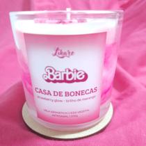 Vela Aromática Morango Barbie Casa de Bonecas Presente 200g