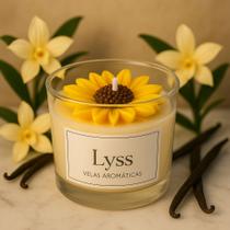 Vela Aromática Perfumada Aromatizada Ambiente Vidro Premium Chá Branco Flor de Baunilha Lavanda