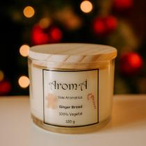 Vela Aromática Perfumada Ginger Bread Aromá 120g Especial de Natal
