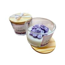 Vela Aromática Perfumada Lavanda Decorativa Flor Vela Aromática Perfumada Lavanda Decorativa Flor