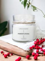 Vela Aromática Perfumada Pimenta Rosa 180gr - Lumus Essence