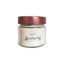 Vela Aromática Perfumada Premium Happy Birthday Presente Criativo - 140g