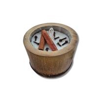 Vela Aromática Perfumada Presente Cravo E Canela Base Bambu