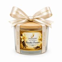 Vela Aromática Premium 120g 100% Cera Vegetal de Coco - Janvory fragrância:Baunilha