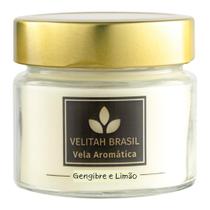 Vela Aromática Premium Gengibre e Limão 140g 30h Velitah Brasil