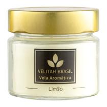 Vela Aromática Premium Limão 140g 30h Velitah Brasil