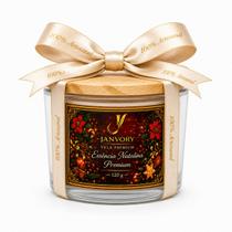 Vela Aromática Premium Natalina 120g 100% Cera Vegetal de Coco - Janvory