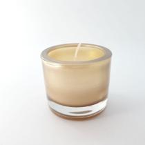 Vela Aromática - Vanilla (Baunilha) - Dourada Redonda- 1 Unidade - Cromus Natal - Rizzo