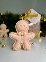 Vela Aromática Vegetal Boneco Natalino embalado Presente 60g