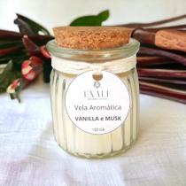 Vela Aromática Vegetal de Vanilla e Musk 100gr