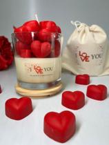 Vela Aromática Vegetal I Love You Presente Namorados Amor 220g Vela Aromática Vegetal I Love You Presente Namorados Amor 220g
