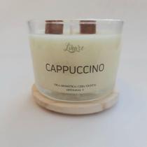 Vela Aromática Vegetal Perfumada Cappuccino 120g com tampa - Likare Home & Beauty Vela Aromática Vegetal Perfumada Cappuccino 120g com tampa - Likare Home & Beauty