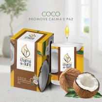 Vela Aromática Vela Perfumada 60g - Coco - Chama de Ouro