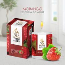 Vela Aromática Vela Perfumada 60g Morango Strawberry - Chama de Ouro
