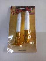 Vela artificial com luz com 2 unidades - Art Cristmas Vela artificial com luz com 2 unidades - Art Cristmas