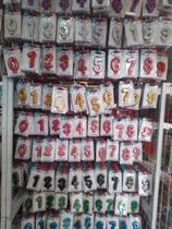 Vela azul com glitter de 0 a 9