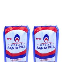 Vela Azul Palito Paz Tranquilidade Oração Anjo da Guarda Proteção Kit 2 Und