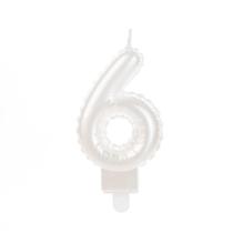 Vela Balão Metalizada Branca - SilverFestas