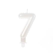 Vela Balão Metalizada Branca - SilverFestas