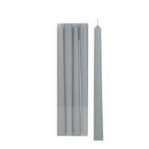 Vela Banquete Parafina Cinza C/4unid 25x2cm 1021889