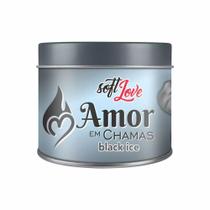 Vela Beijável Amor em Chamas - Black Ice 50Gr Soft Love