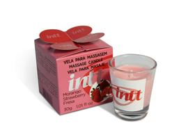 Vela beijável para massagem corporal intt sabor morango 30g Vela beijável para massagem corporal intt sabor morango 30g