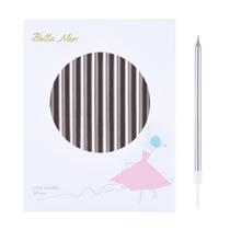 Vela Bella Meri Silver Long Thin Metálica 13 cm 24 unidades Vela Bella Meri Silver Long Thin Metálica 13 cm 24 unidades