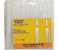 Vela Brilho Parve Kosher Numero 9 Pacote (1 Kg) - Fabrica Shommer Shabat