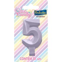 Vela Candy Lilás - 01 Unidade - Festcolor Vela Candy Lilás - 01 Unidade - Festcolor