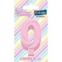 Vela Candy Rosa - 01 Unidade - Festcolor Vela Candy Rosa - 01 Unidade - Festcolor