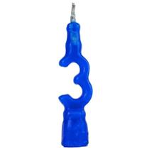 Vela Cera Azul No 3 - Regina Vela Cera Azul No 3 - Regina