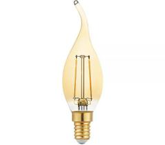 Vela Chama Filamento Led Vintage 2,5W 127V Luz Quente Brilia 2 anos de Garantia