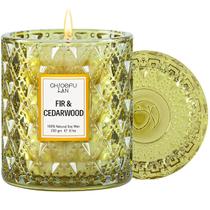 Vela Chloefu LAN para madeira de cedro perfumada 230g 55H Burn