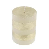 Vela Cilindrica 7,5x10 Faixa Dourada