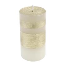 Vela Cilindrica 7,5x15 Faixa Dourada