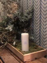 Vela Cilíndrica Cera Natural 6x15 Cm